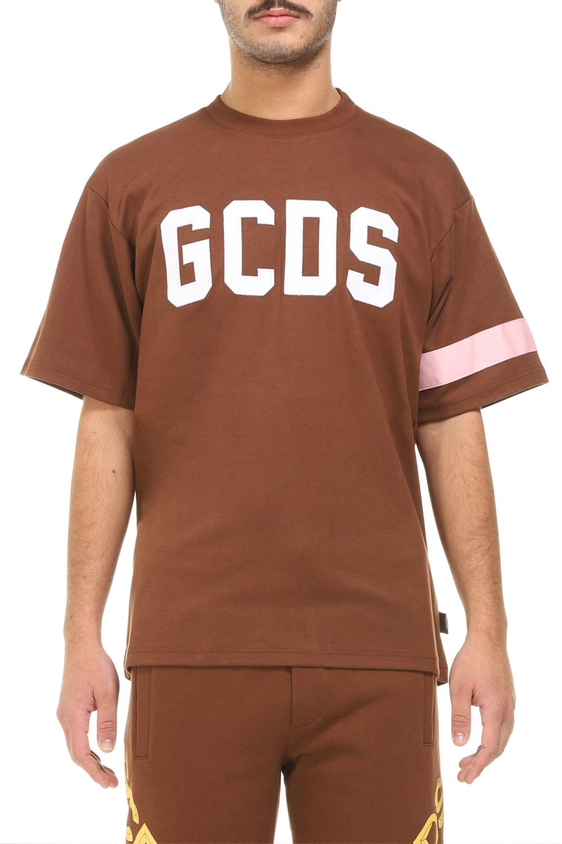 GCDS T-SHIRT GIROCOLLO CON LOGO