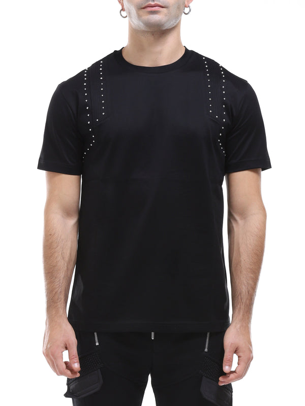 LES HOMMES T-SHIRT GIROCOLLO CON BORCHIE