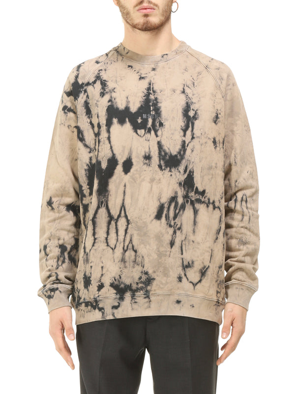 MSGM FELPA  IN COTONE EFFETTO TIE DYE