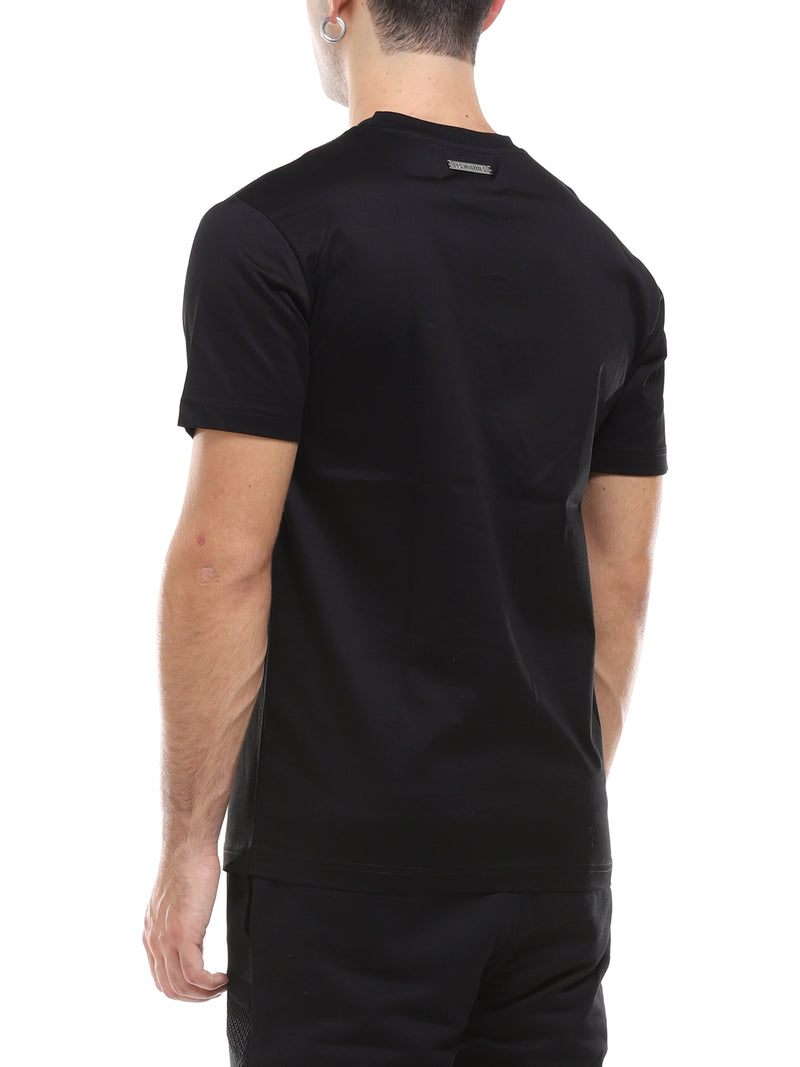 LES HOMMES T-SHIRT GIROCOLLO CON DETTAGLI IN PELLE