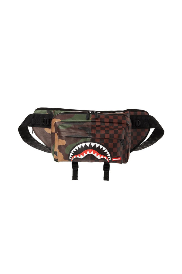 SPRAYGROUND  marsupio split checkred camo doubleside cargo