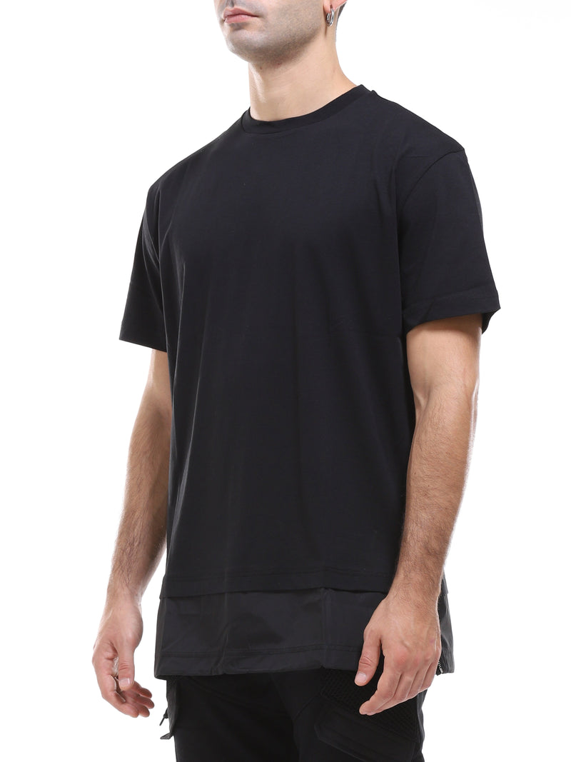 LES HOMMES T-SHIRT GIROCOLLO A DOPPIO STRATO