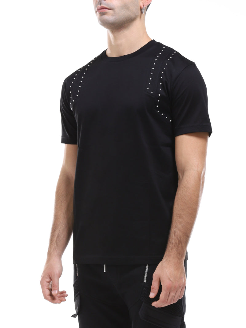 LES HOMMES T-SHIRT GIROCOLLO CON BORCHIE