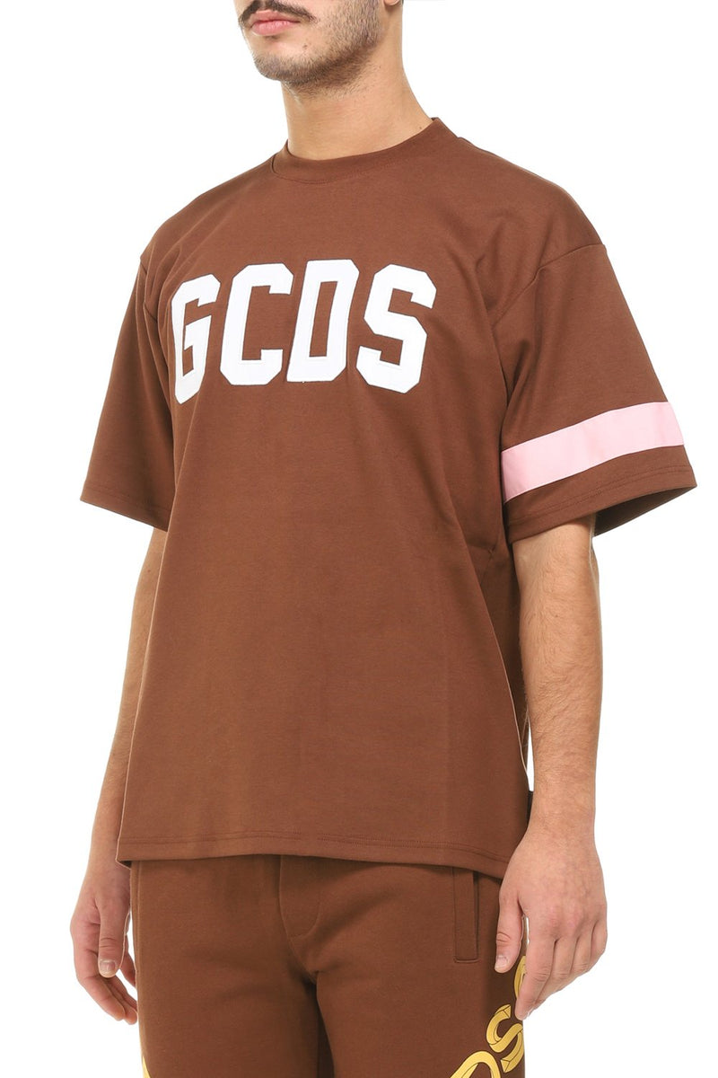 GCDS T-SHIRT GIROCOLLO CON LOGO