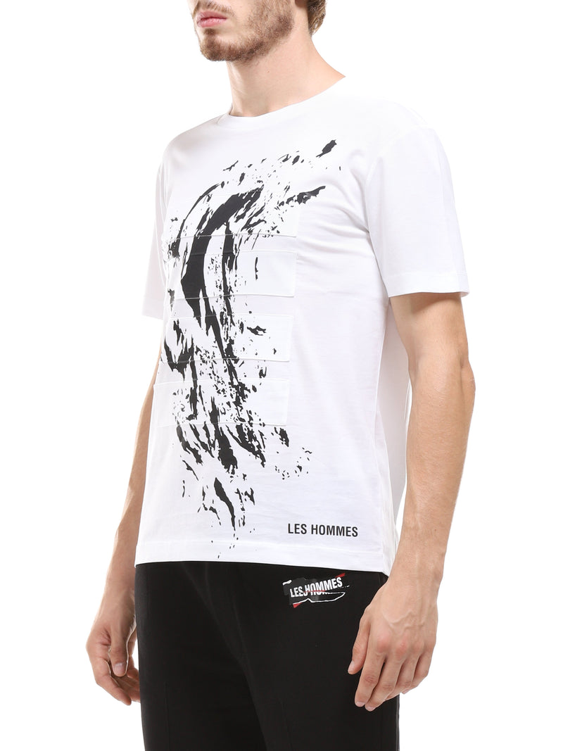 LES HOMMES T-SHIRT GIROCOLLO CON STAMPA