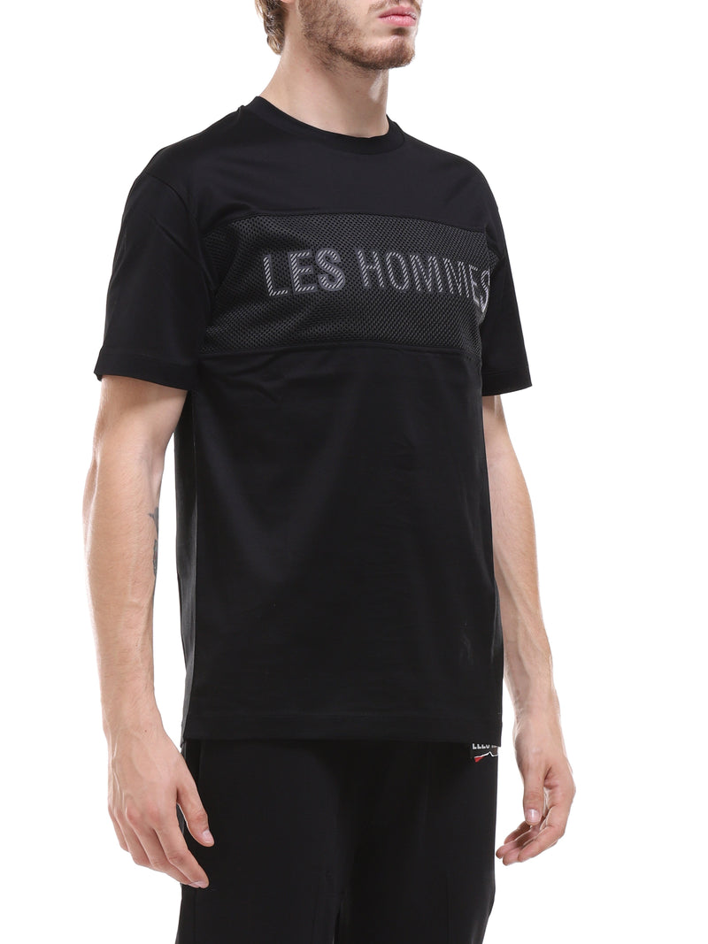 LES HOMMES T-SHIRT GIROCOLLO CON LOGO REFLECTIVE