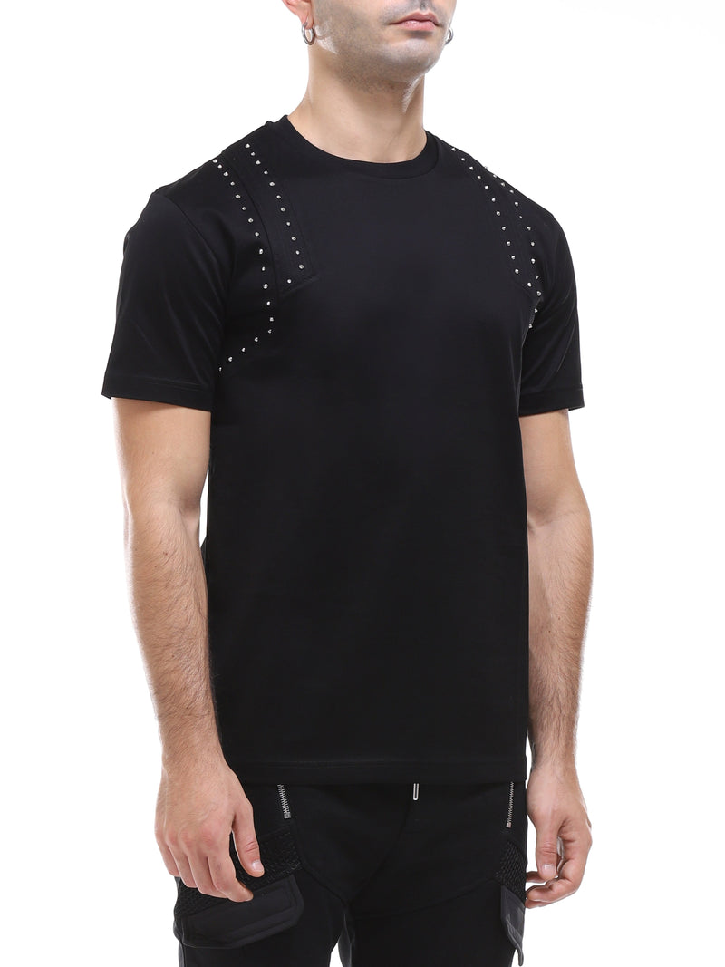 LES HOMMES T-SHIRT GIROCOLLO CON BORCHIE