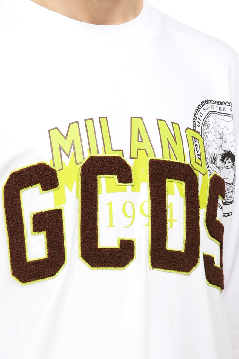 GCDS T-SHIRT GIROCOLLO NASCAR