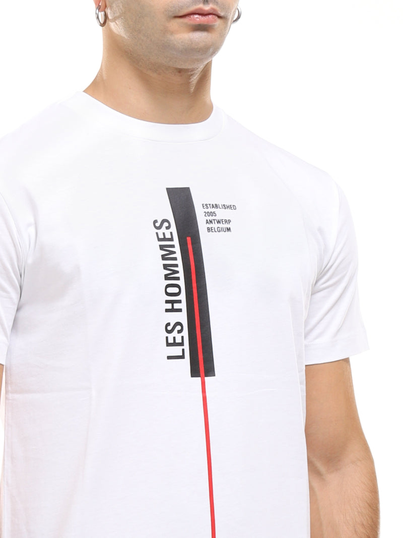 LES HOMMES T-SHIRT GIROCOLLO CON STAMPA