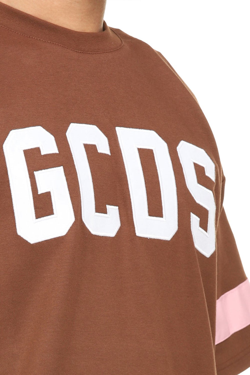 GCDS T-SHIRT GIROCOLLO CON LOGO