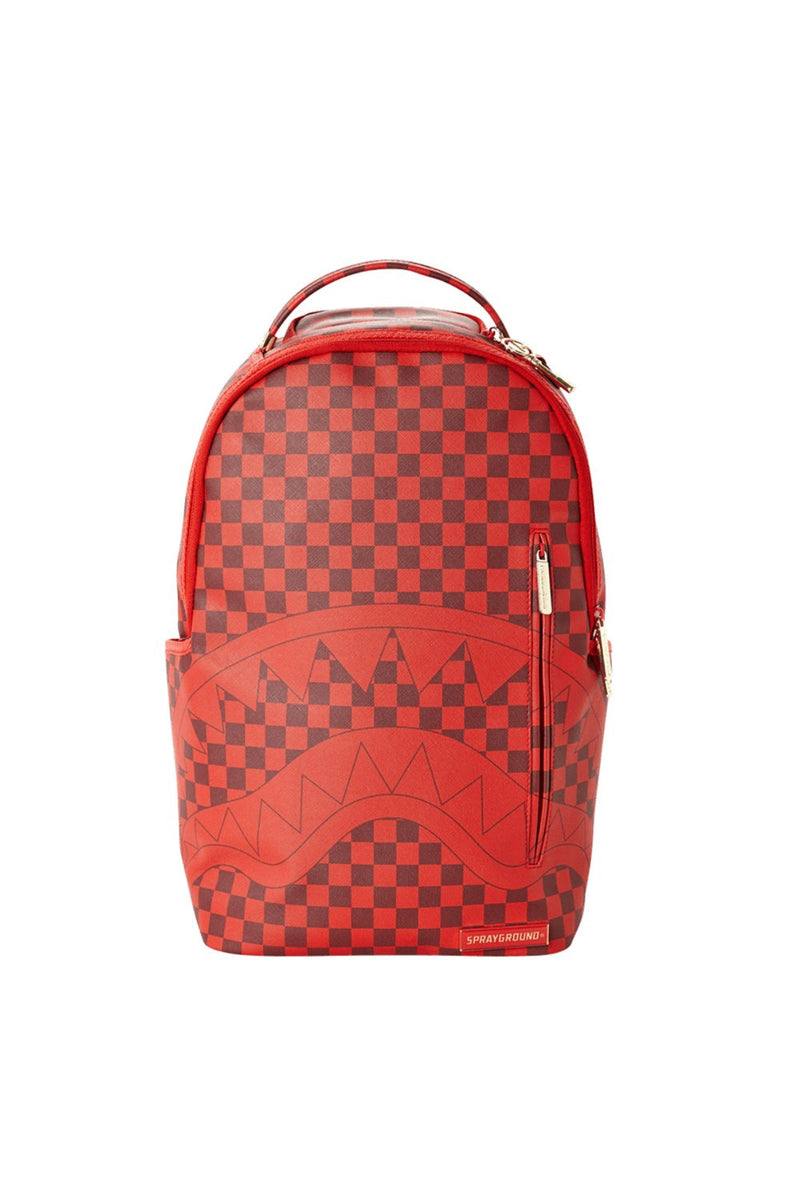 SPRAYGROUND ZAINO SHARK IN PARIS CHECHERED RED