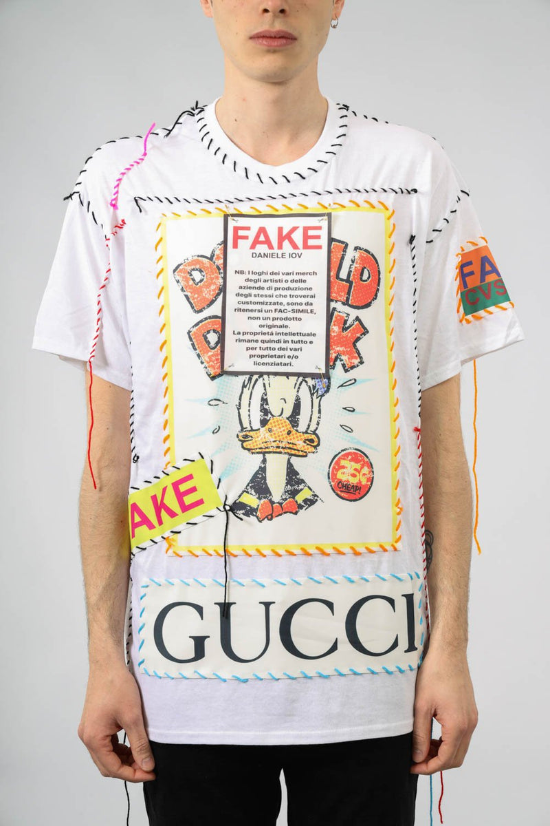 DANIELE IOV FAKECVSTOM T-shirt in cotone