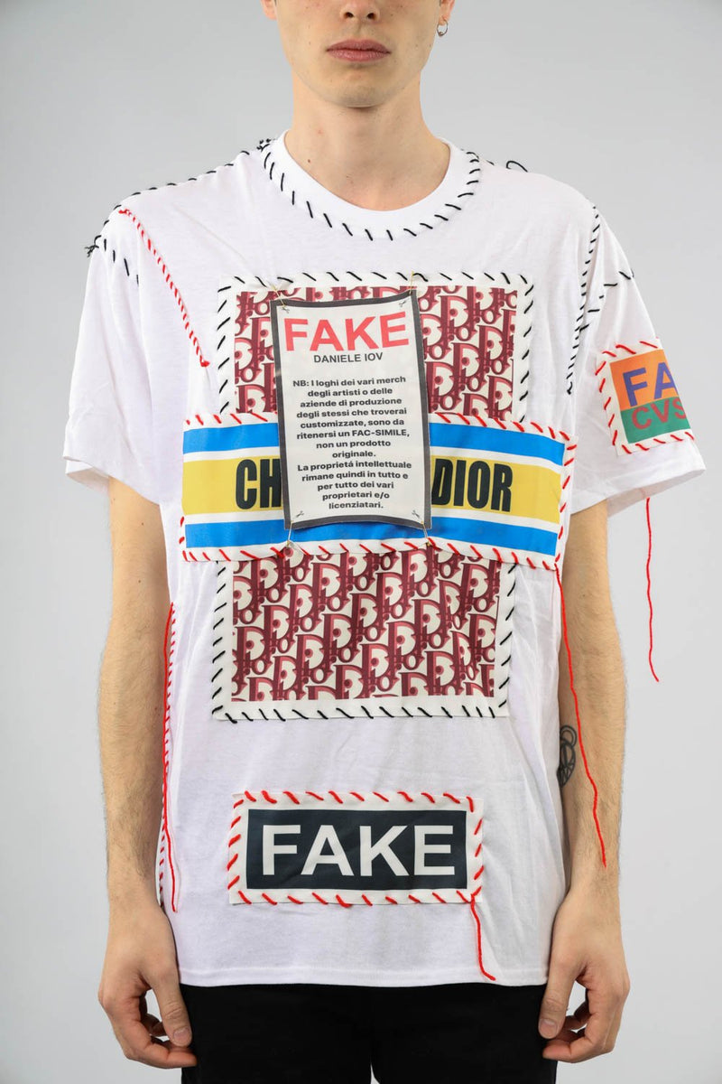 DANIELE IOV FAKECVSTOM T-shirt in cotone