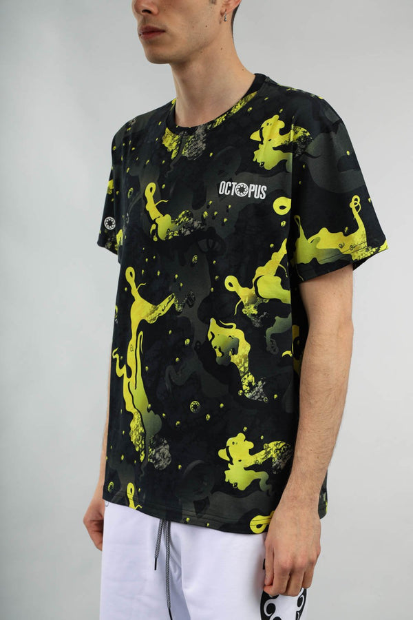 OCTOPUS T-shirt camo in cotone