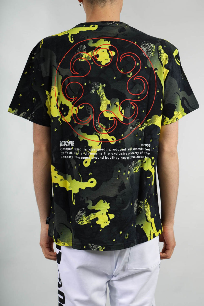 OCTOPUS T-shirt camo in cotone