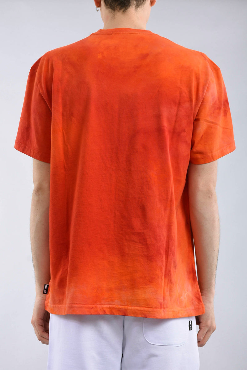 IUTER T-shirt disaster tie dye in cotone