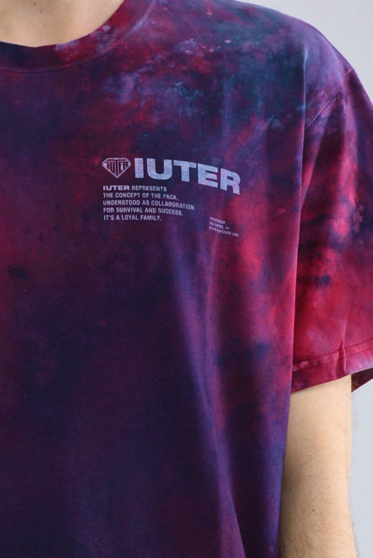 IUTER T-shirt disaster tie dye in cotone