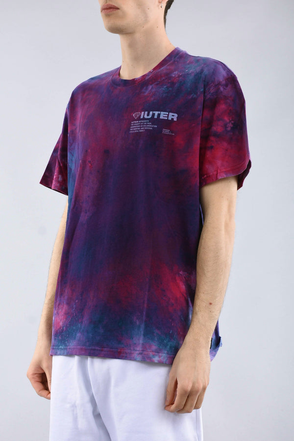 IUTER T-shirt disaster tie dye in cotone