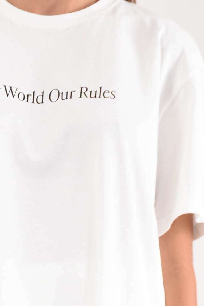 IH NOM UH NIT T-shirt dress whit quote and logo