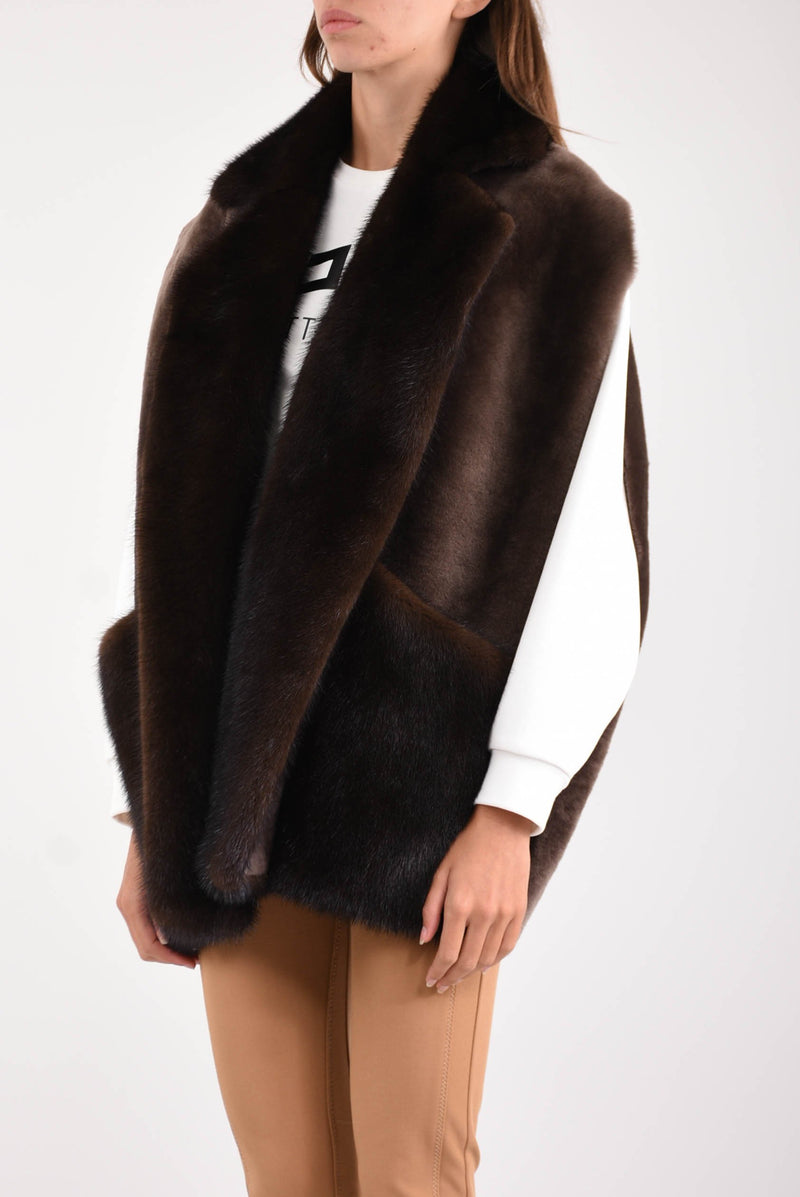 BLANCHA gilet in pelliccia