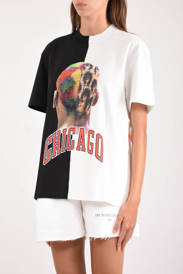 IH NOM UH NIT T-shirt whit double chicago player number and logo on back