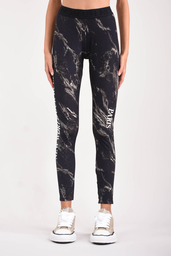 IH NOM UH NIT Leggins marble all over white quote and logo