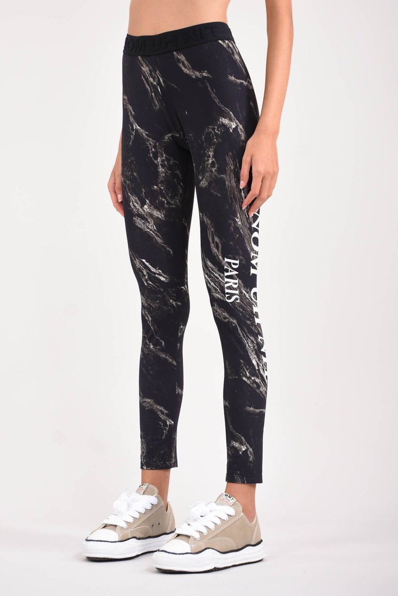 IH NOM UH NIT Leggins marble all over white quote and logo