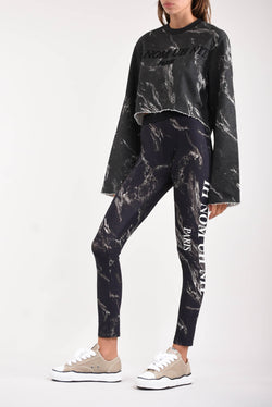 IH NOM UH NIT Leggins marble all over white quote and logo