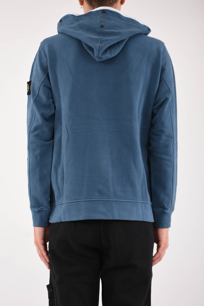 STONE ISLAND Felpa con cappuccio in cotone