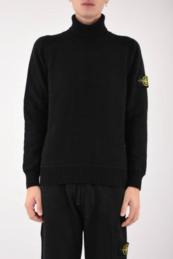 STONE ISLAND Maglia collo alto in cotone invernale