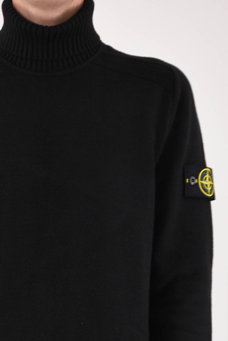 STONE ISLAND Maglia collo alto in cotone invernale