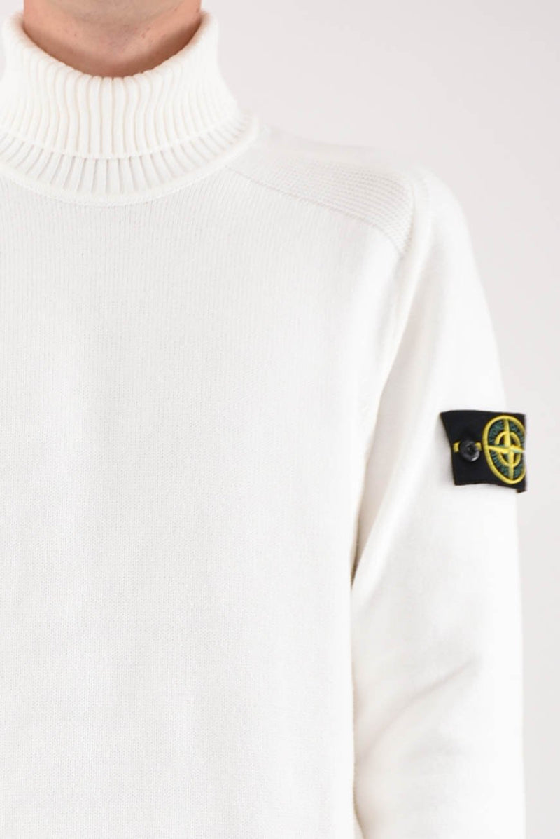 STONE ISLAND Maglia collo alto in cotone invernale