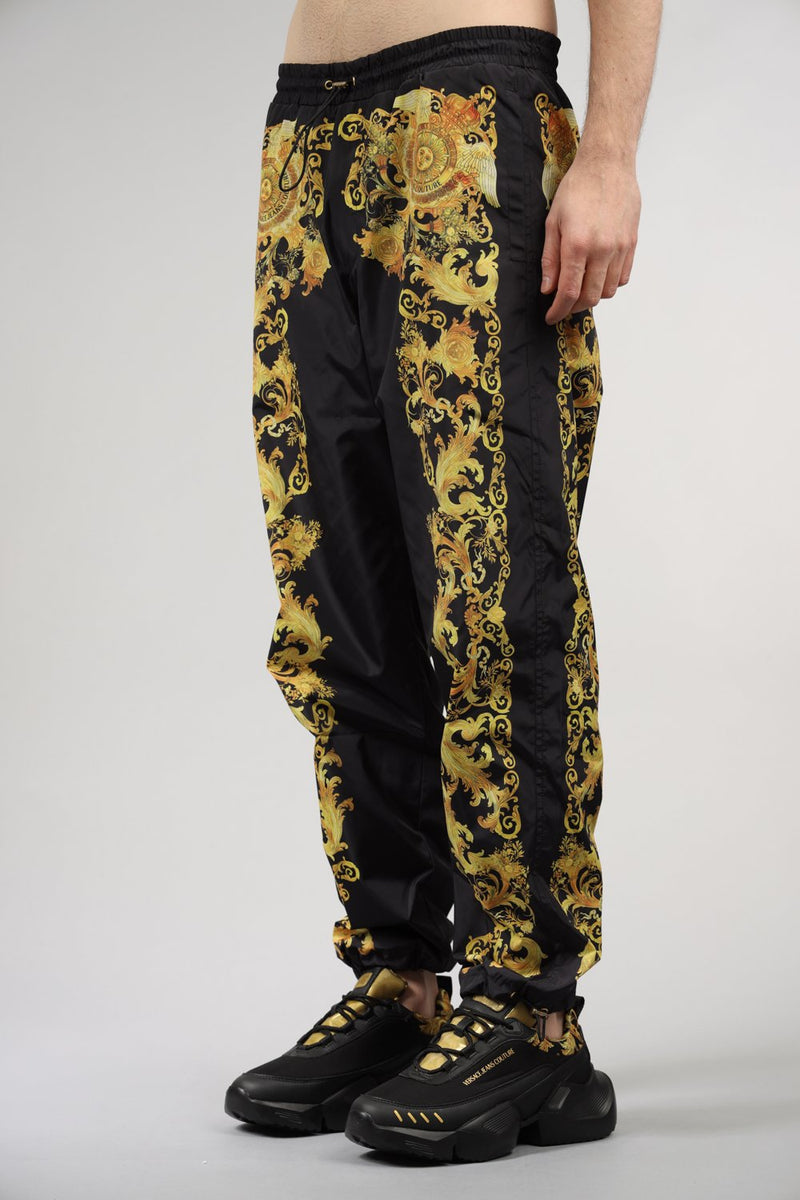 VERSACE JEANS COUTURE Pantaloni jogging stampato in nylon