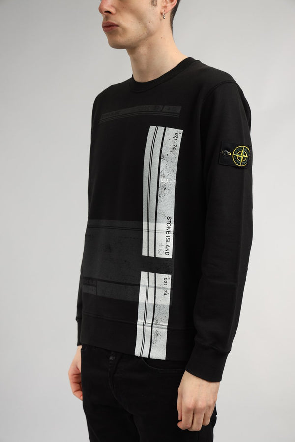 STONE ISLAND Felpa block in cotone