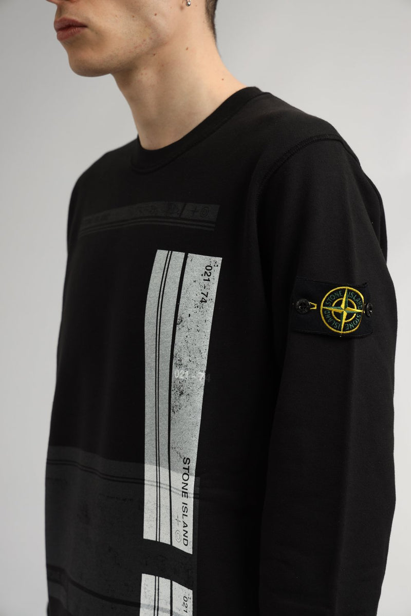 STONE ISLAND Felpa block in cotone