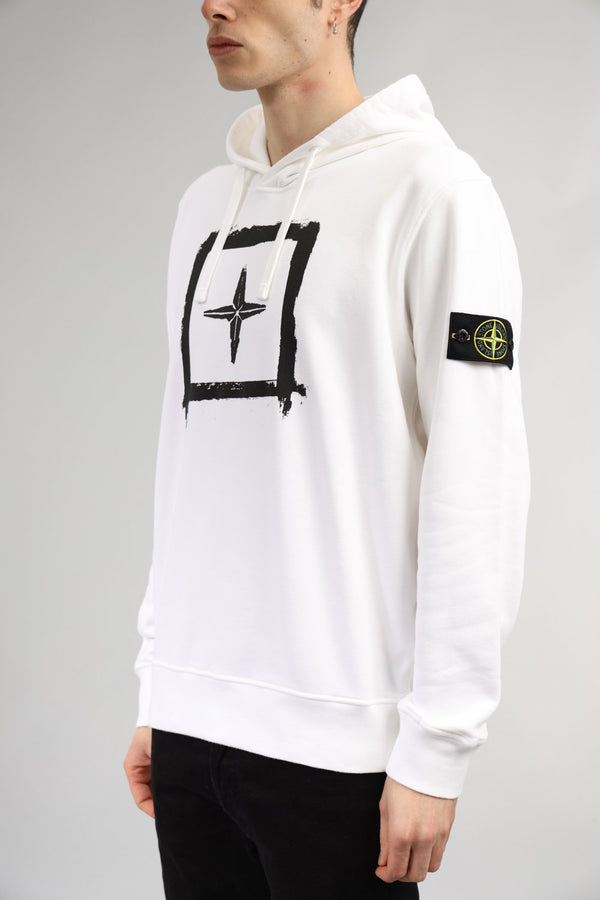 STONE ISLAND Felpa con logo in cotone