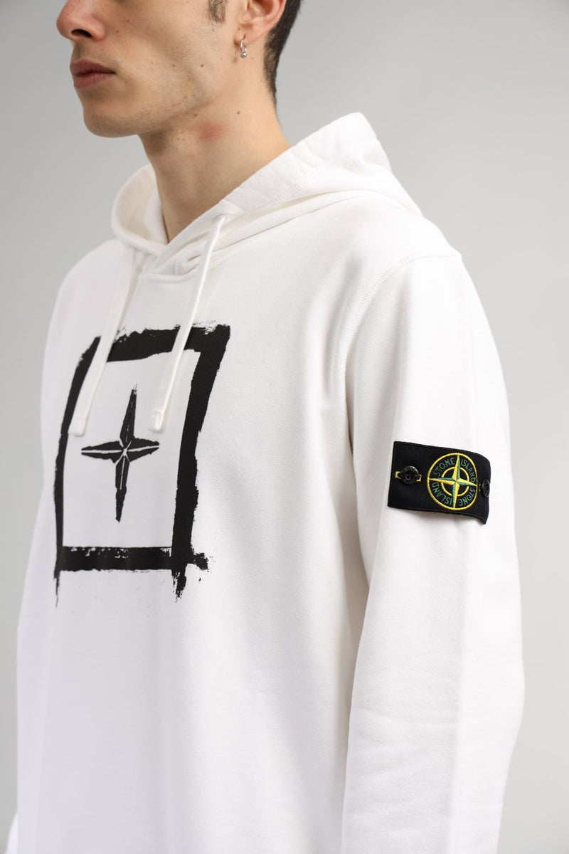 STONE ISLAND Felpa con logo in cotone