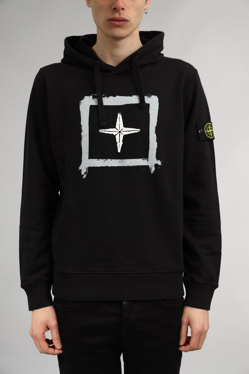 STONE ISLAND Felpa con logo in cotone