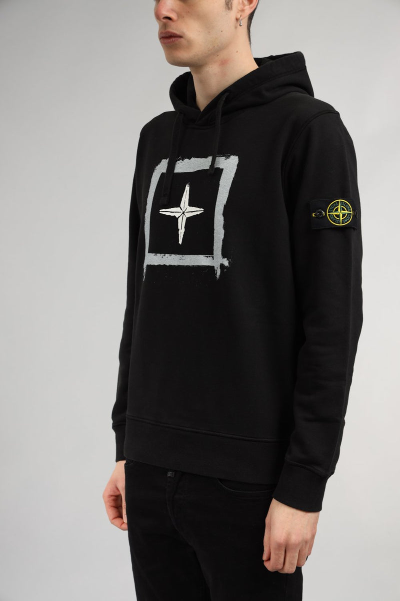 STONE ISLAND Felpa con logo in cotone