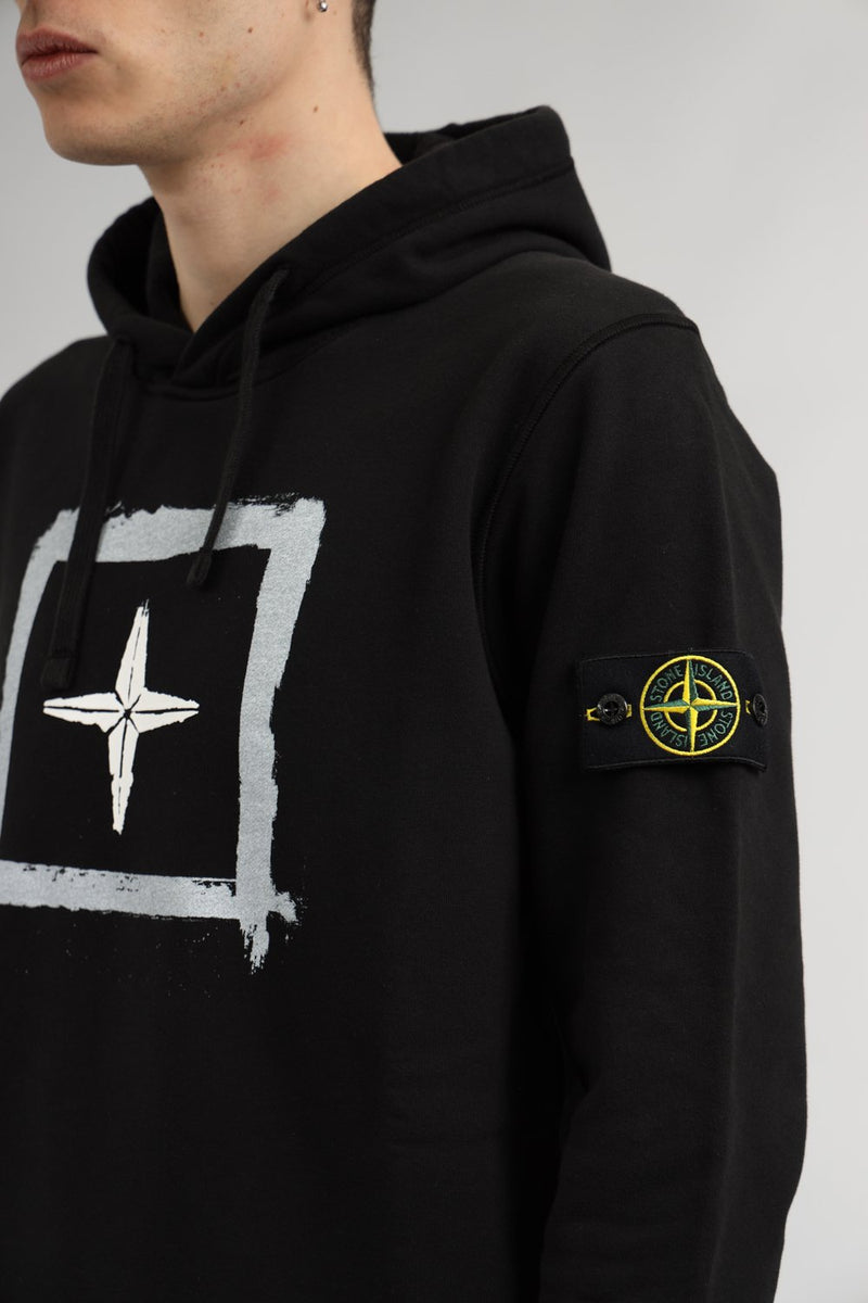 STONE ISLAND Felpa con logo in cotone