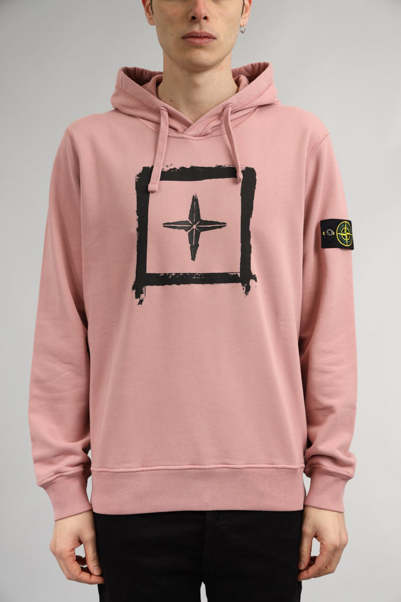 STONE ISLAND Felpa con logo in cotone