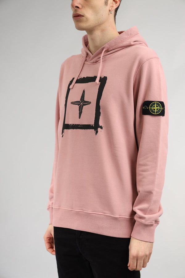 STONE ISLAND Felpa con logo in cotone