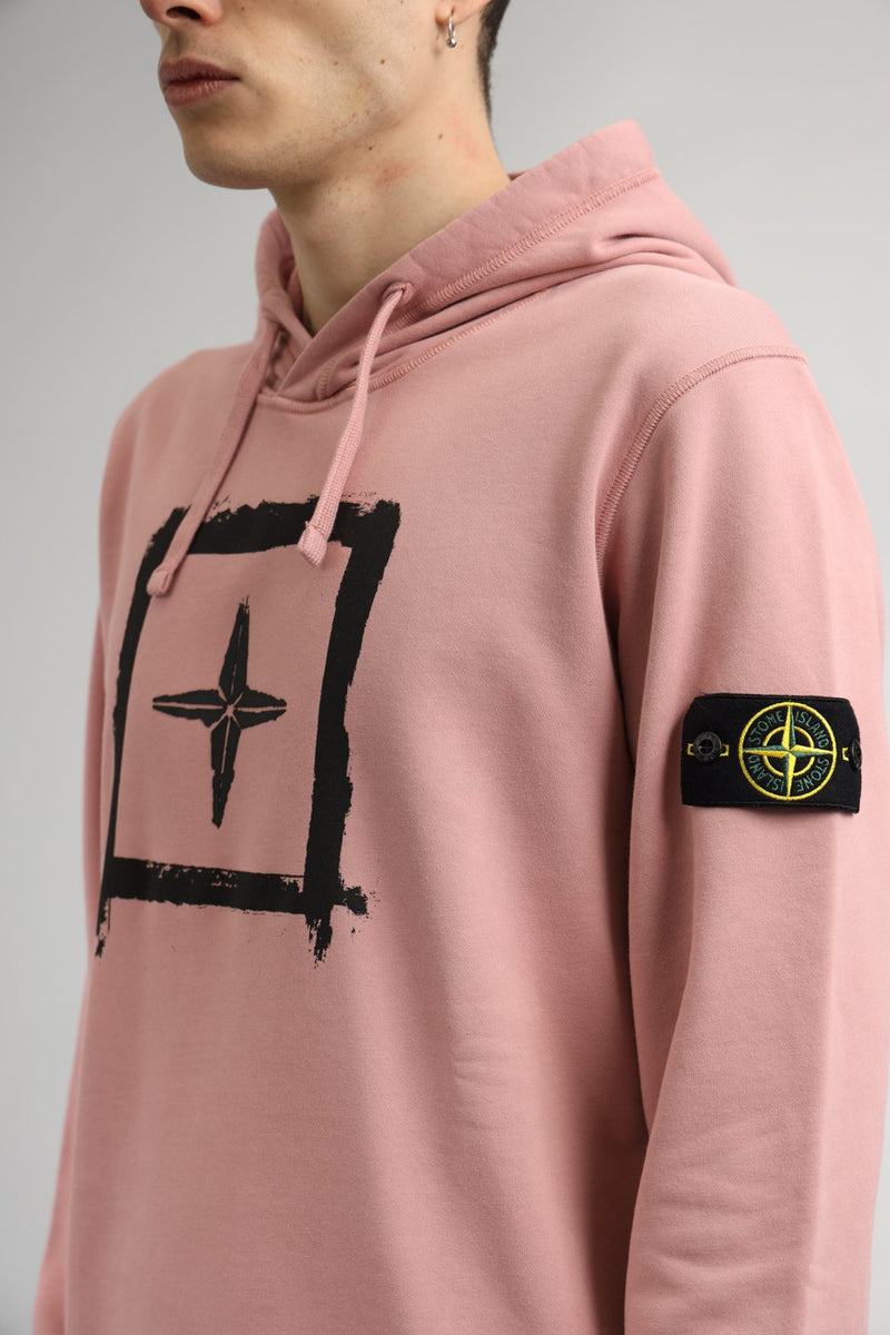 STONE ISLAND Felpa con logo in cotone