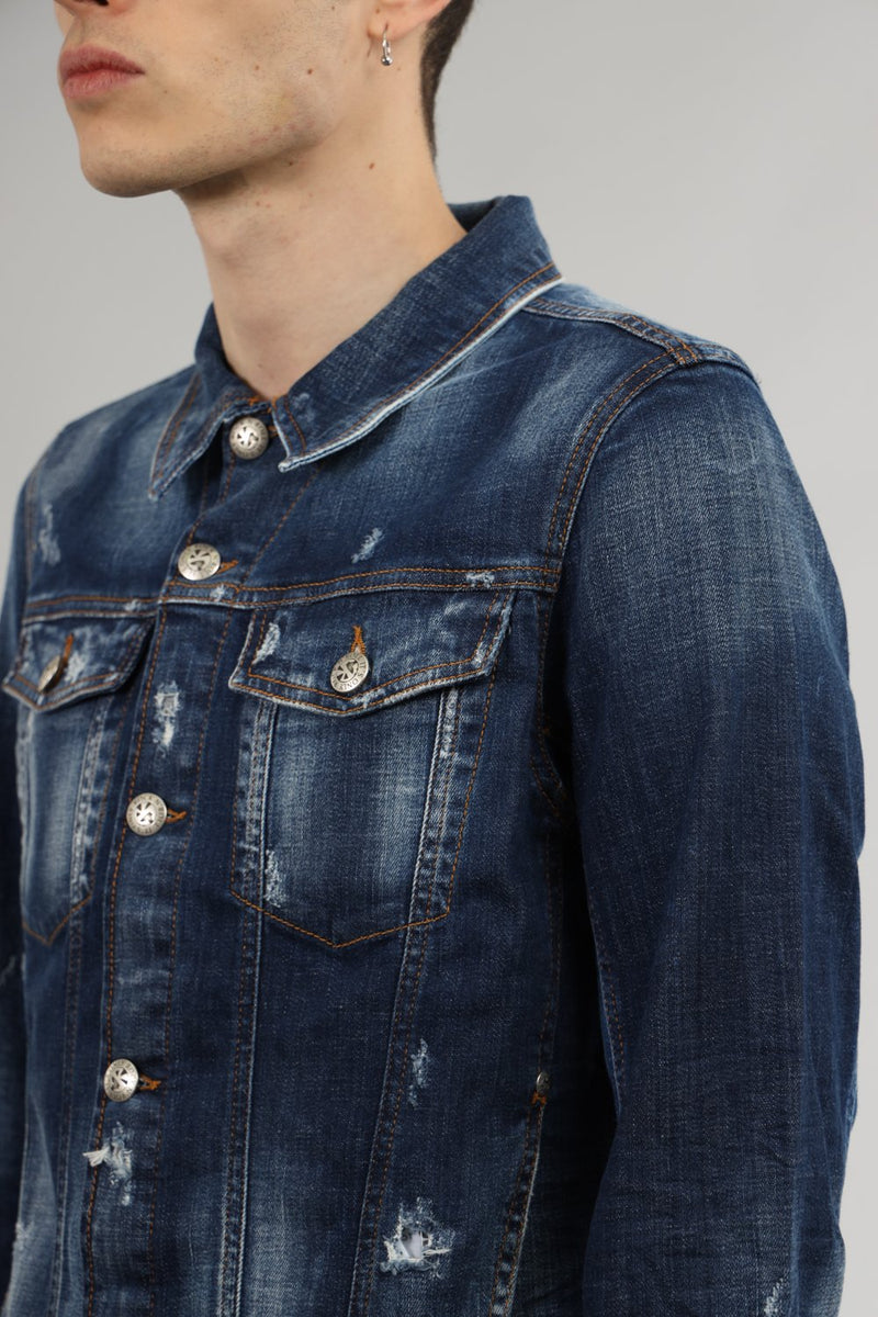 JOHN RICHMOND Giubbino gonagali in denim