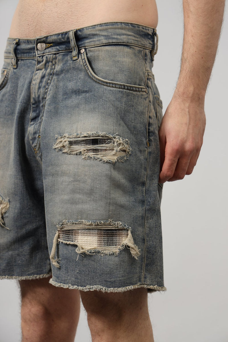 REPRESENT Bermuda underwork denim