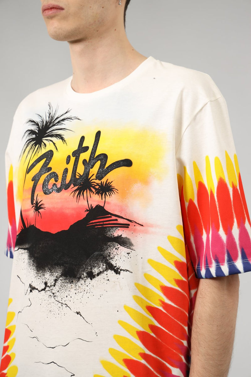 FAITH CONNEXION T-shirt stampata in cotone