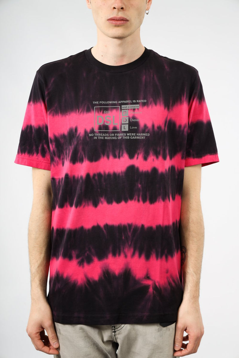 DIESEL T-shirt t-just effetto tie dye in cotone