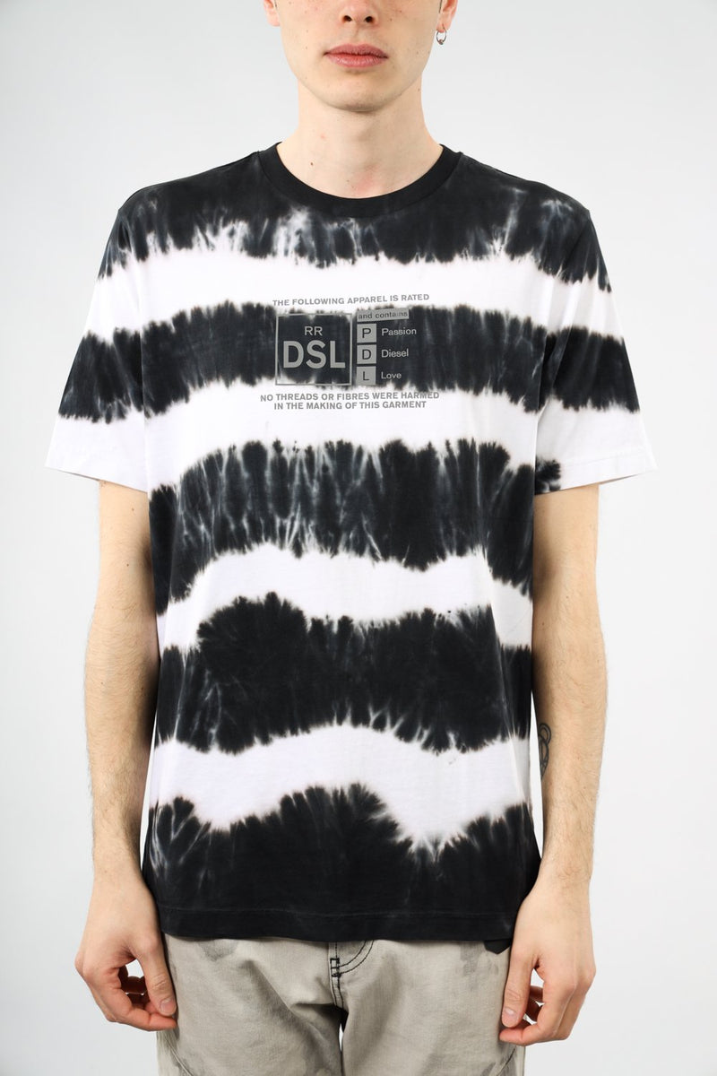 DIESEL T-shirt t-just effetto tie dye in cotone