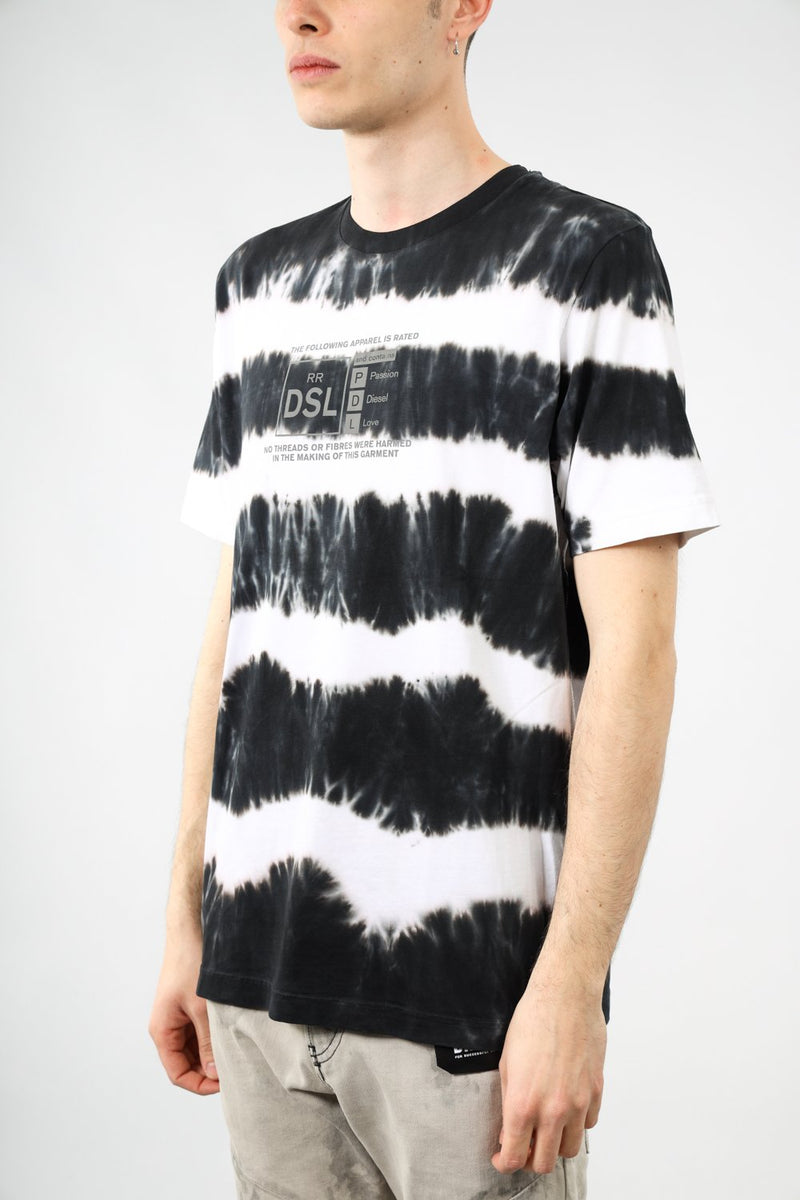 DIESEL T-shirt t-just effetto tie dye in cotone