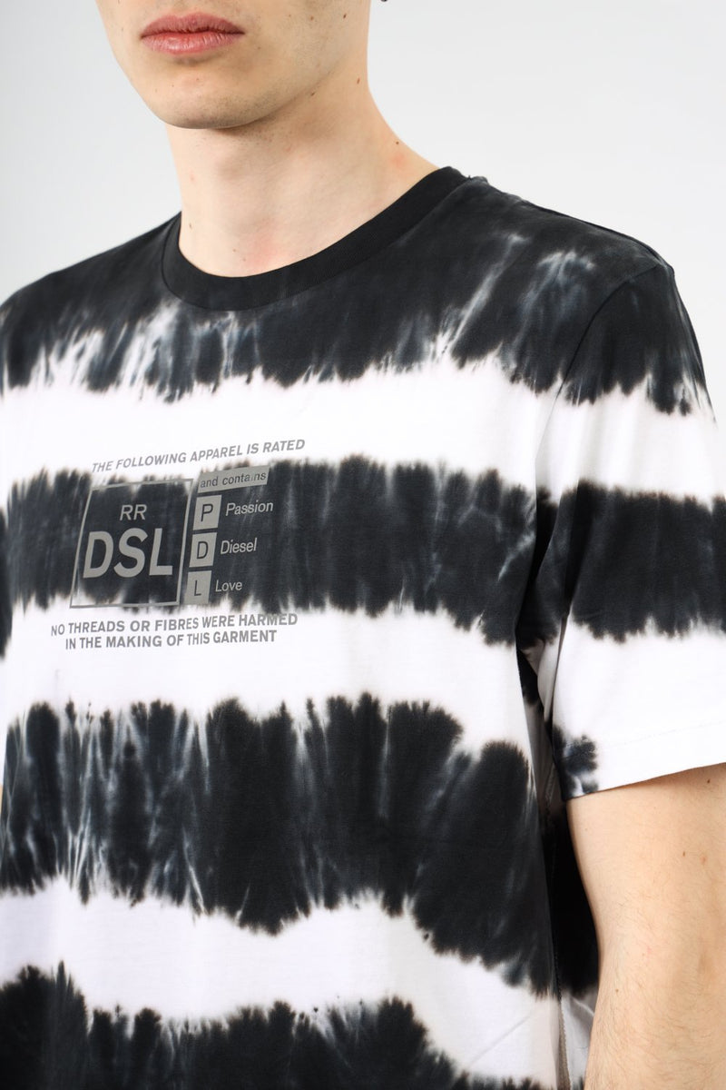 DIESEL T-shirt t-just effetto tie dye in cotone